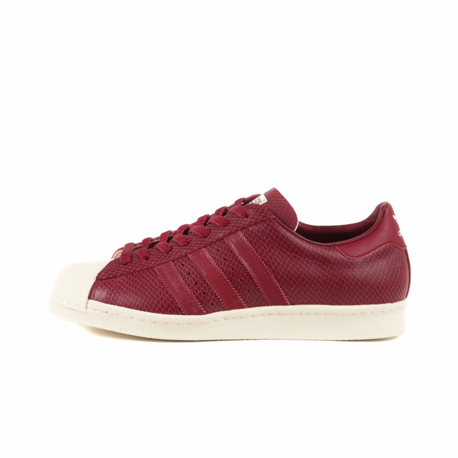 Timeless luxury adidas Superstar 80s atmos Burgundy Snake Luxury leather