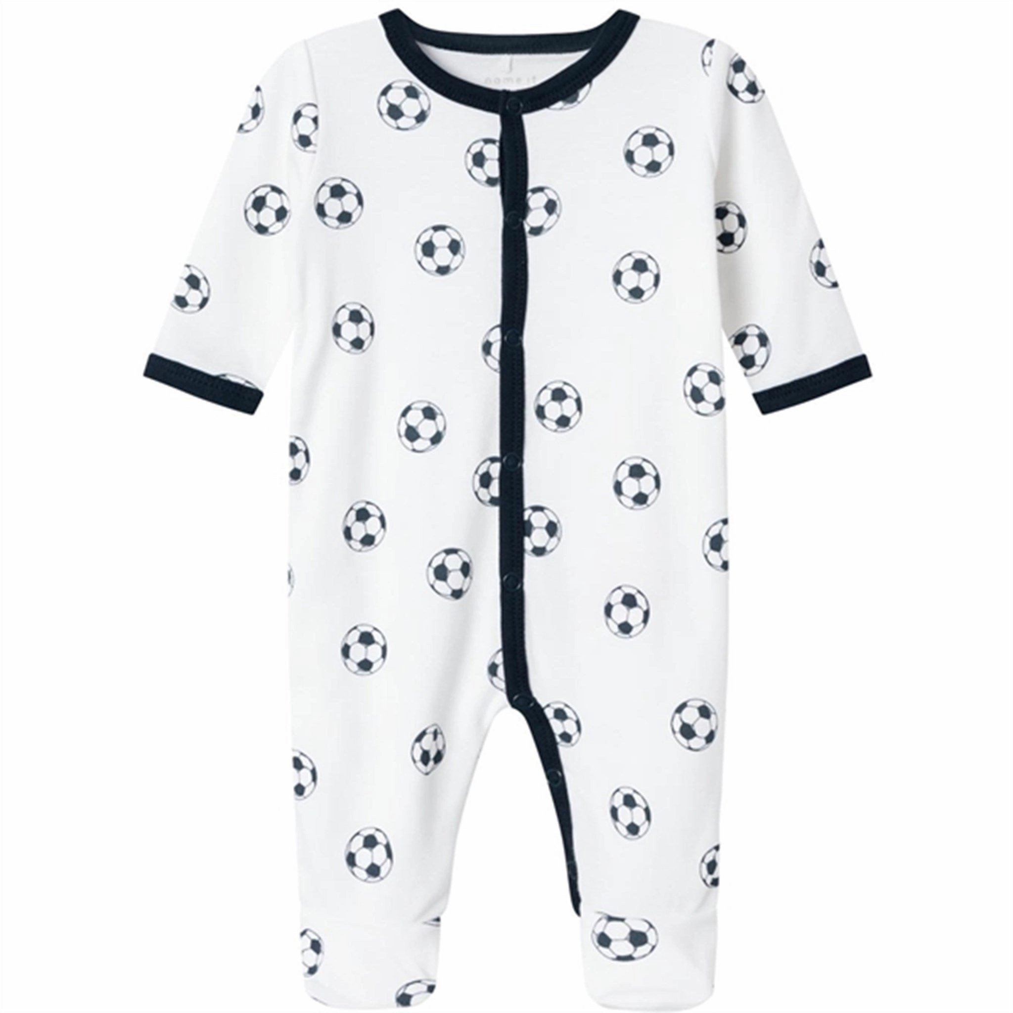 Prestige Name it Bright White Football Nightsuit with Feet Noos Stylish