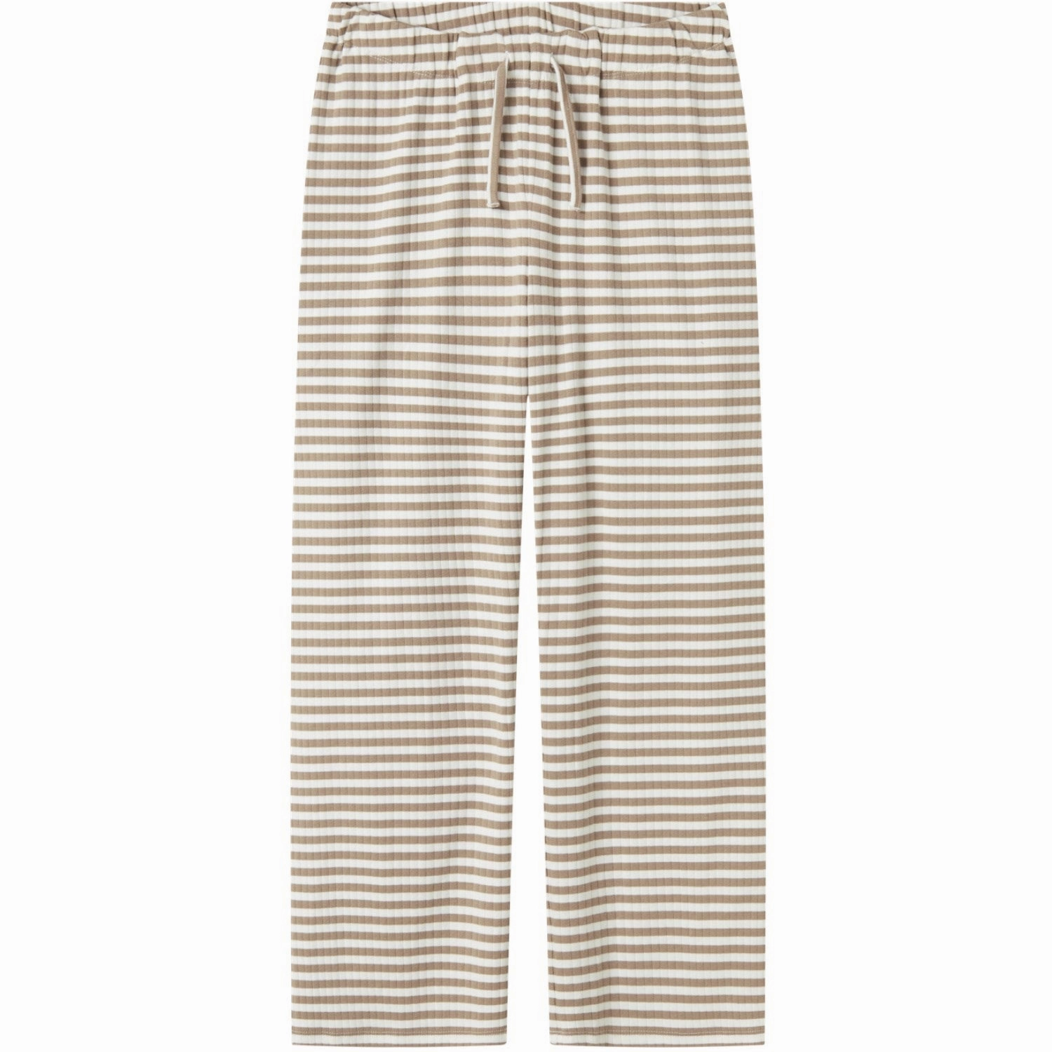 Name It Mocha Meringue W. Bright White Nkfsuraja Straight Pants Noos Famous Refined