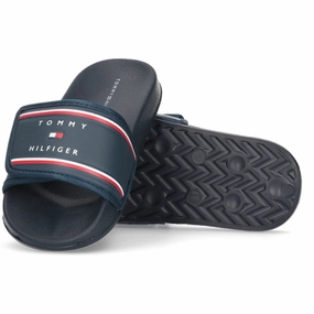 Tommy Hilfiger Maxi Velcro Pool Slide Blue Lightweight shoes Basketball shoes