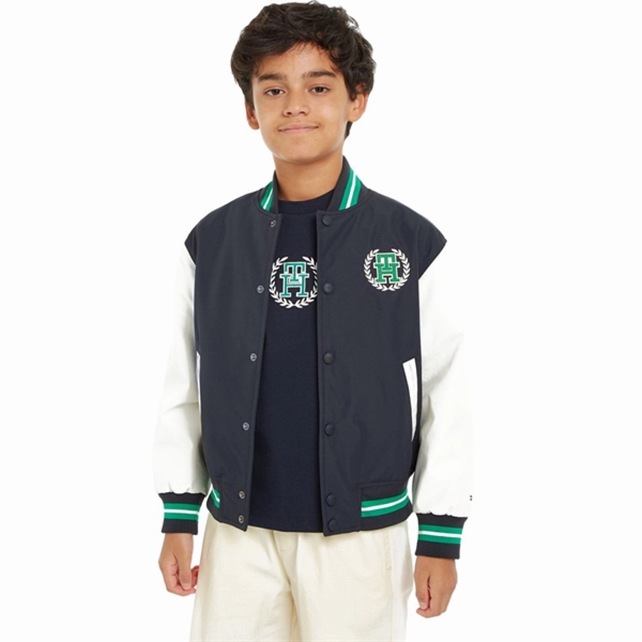Tommy Hilfiger Varsity Jacket Desert Sky Patch