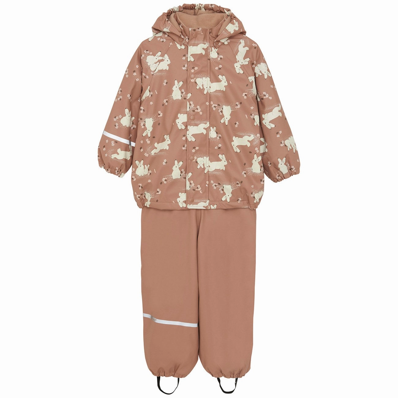 CeLaVi Tawny Brown Rain Suit - Aop, w. Fleece lining Avant-garde Pristine