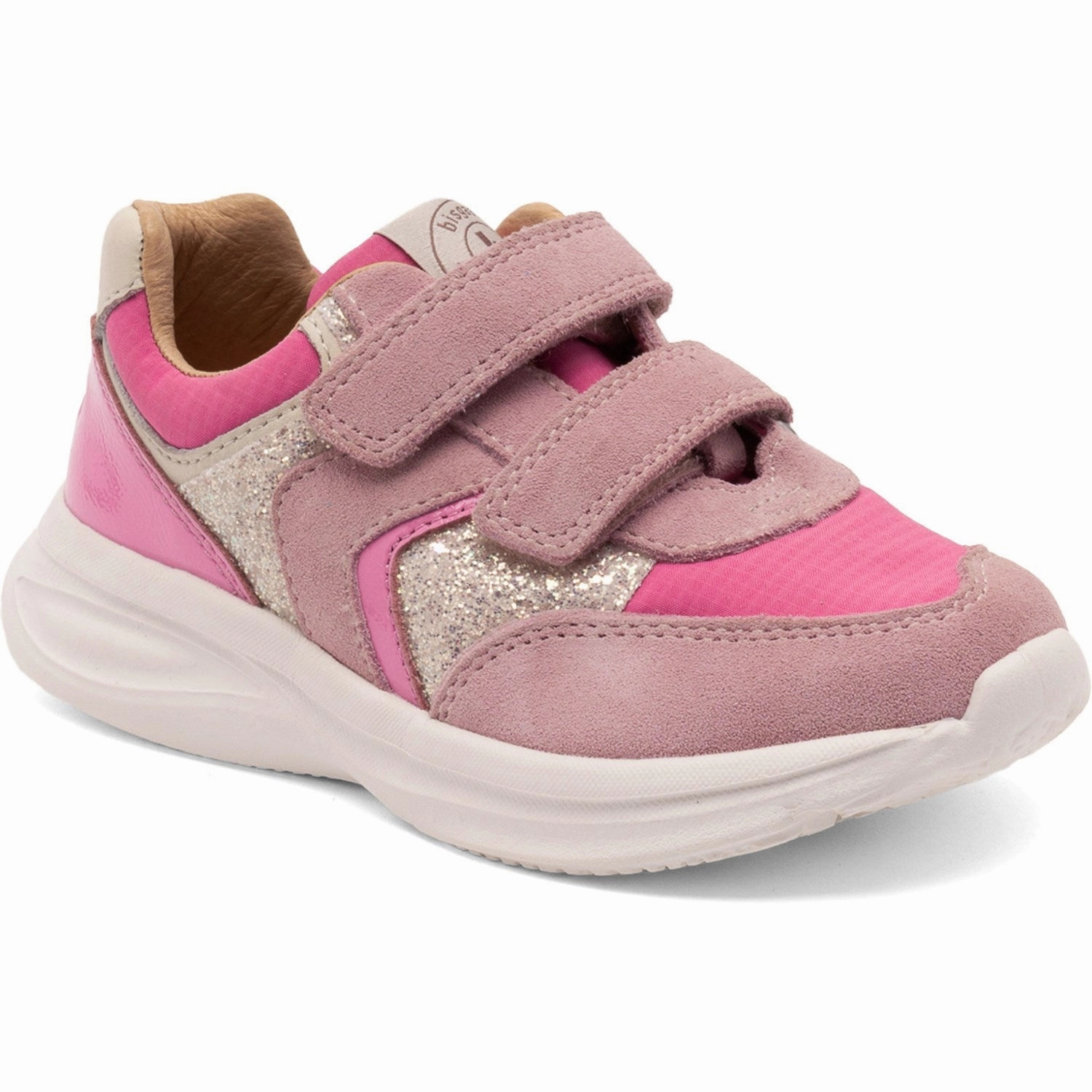 Travel shoes Bisgaard Blush Glitter Yuki Glitter Velcro Shoe Walking shoes