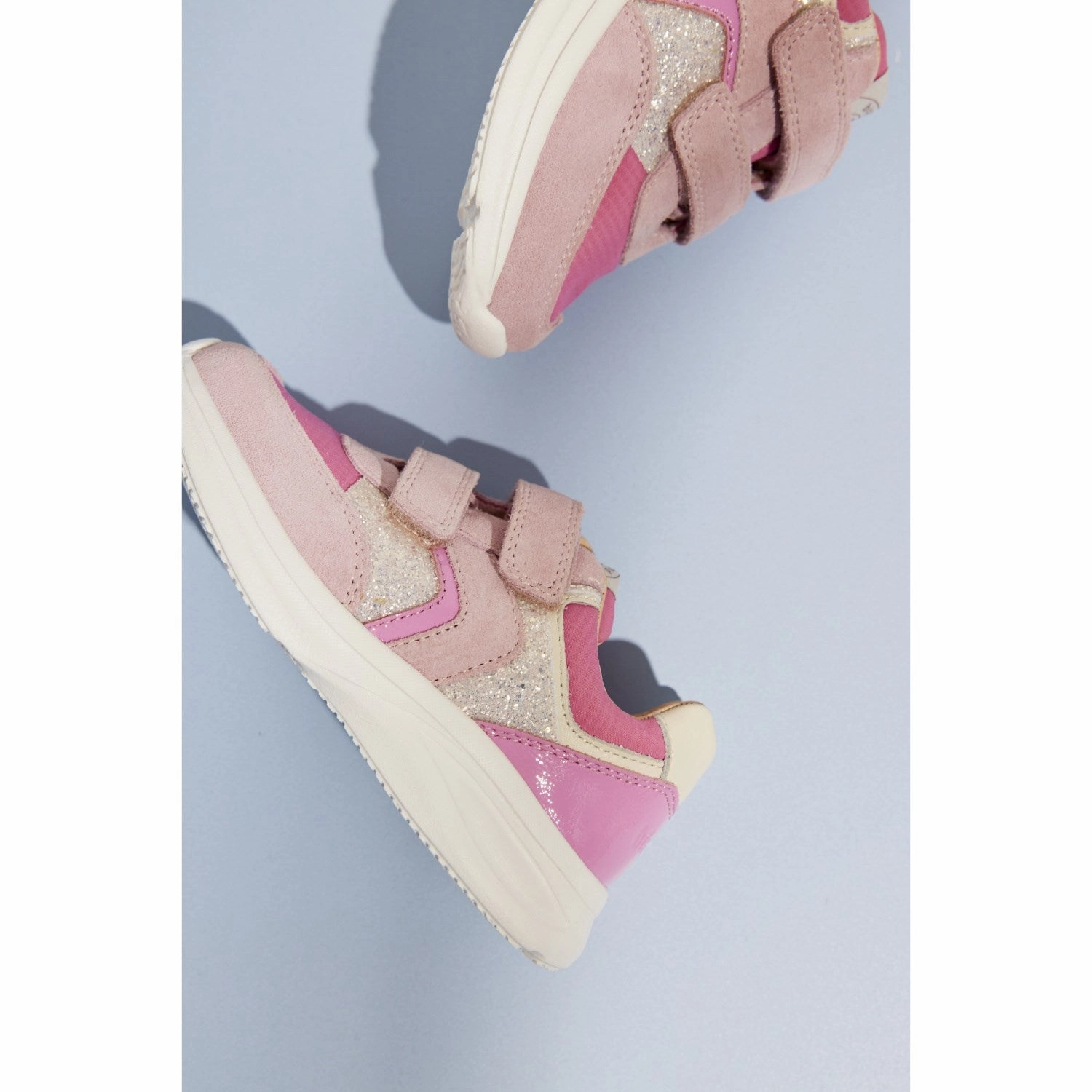 Travel shoes Bisgaard Blush Glitter Yuki Glitter Velcro Shoe