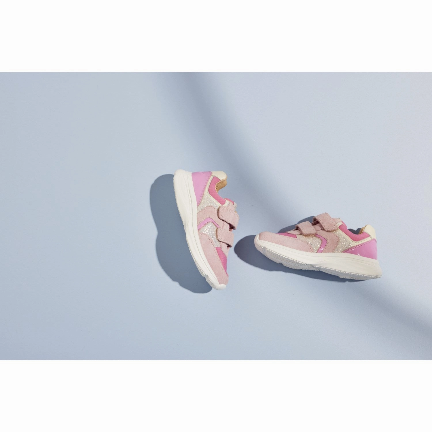 Travel shoes Bisgaard Blush Glitter Yuki Glitter Velcro Shoe