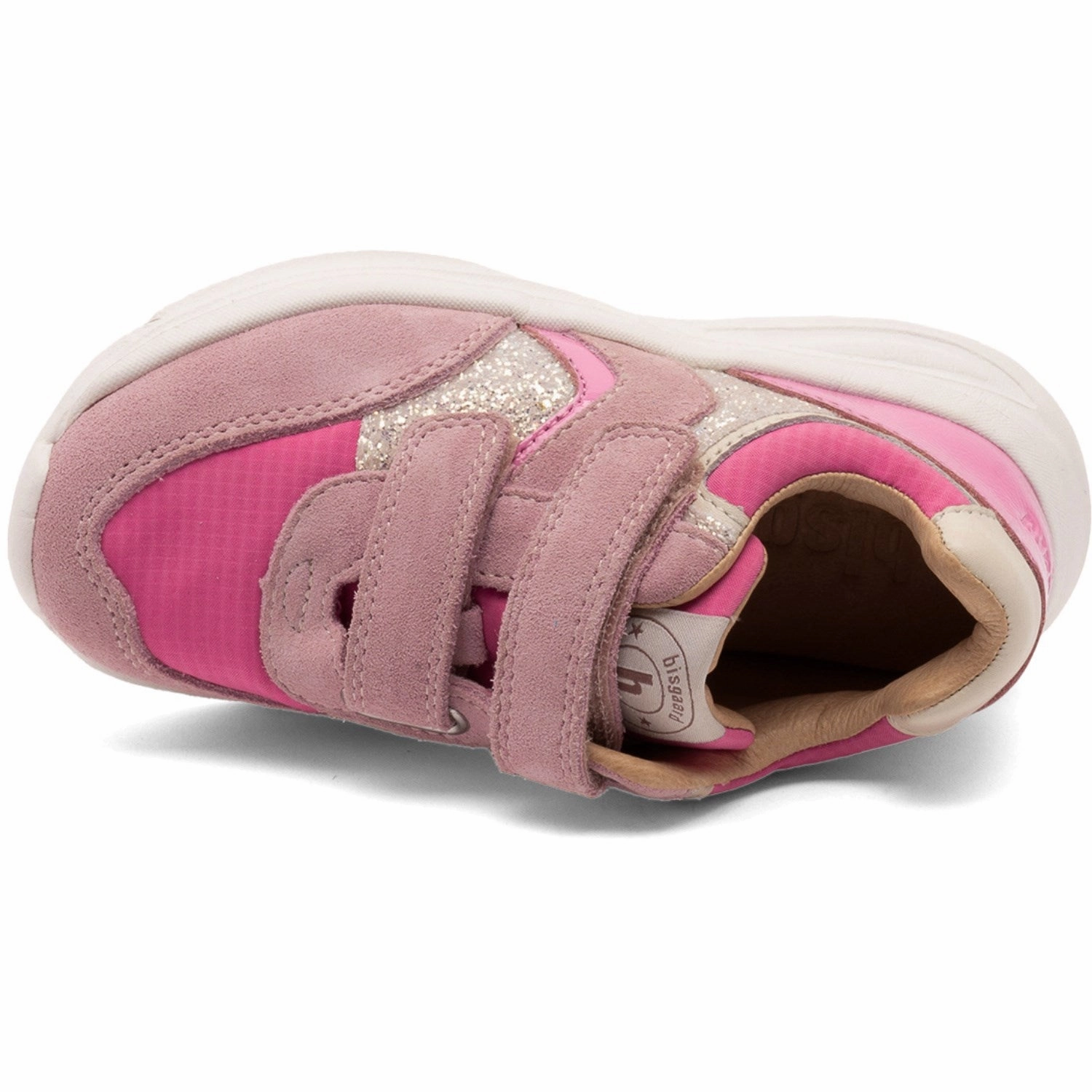 Travel shoes Bisgaard Blush Glitter Yuki Glitter Velcro Shoe