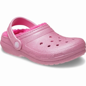 Treasure Crocs Pink Tweed Classic Lined Glitter Clog Artisanal