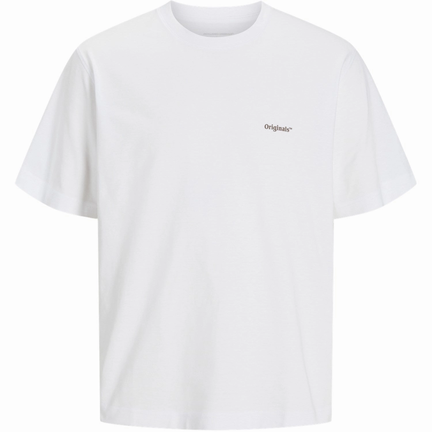 Jack & Jones Junior Bright White Palms Aros Easter Sketch T-Shirt Crew Neck Classic Luxurious