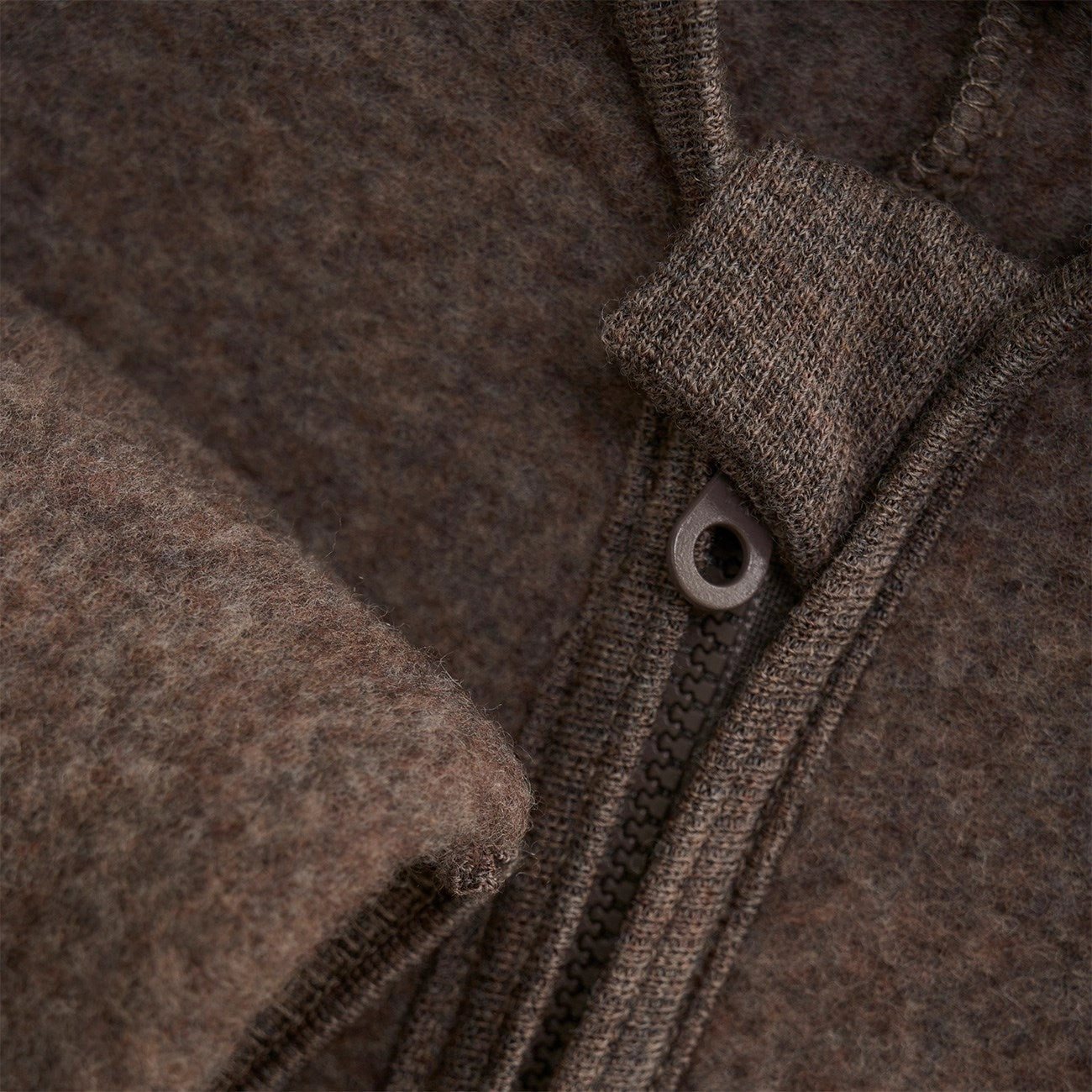 Trend Huttelihut Brown Melange Pram Suit Ears Wool Fleece (M)