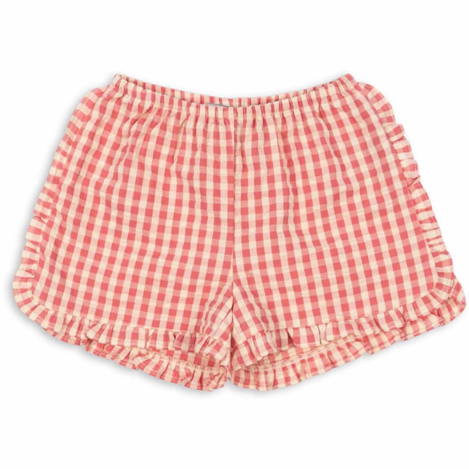 Trend Konges Sljd Flamingo Plume Check Kim Frill Shorts Gots