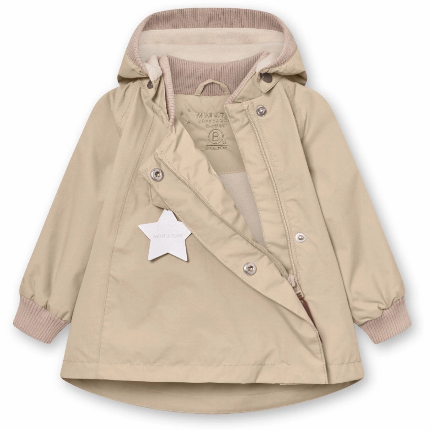 Trend Mini A ture Sesame Wai Fleece Lined Spring Jacket. GRS