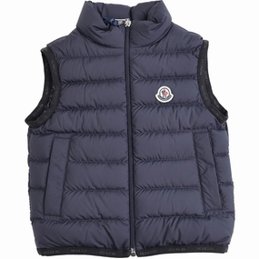 Trend Moncler Medium Blue Contrin Vest Breathable
