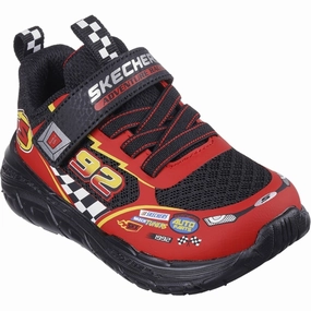 Trend Skechers Boys Skech Tracks Sneakers Black Red Desirable