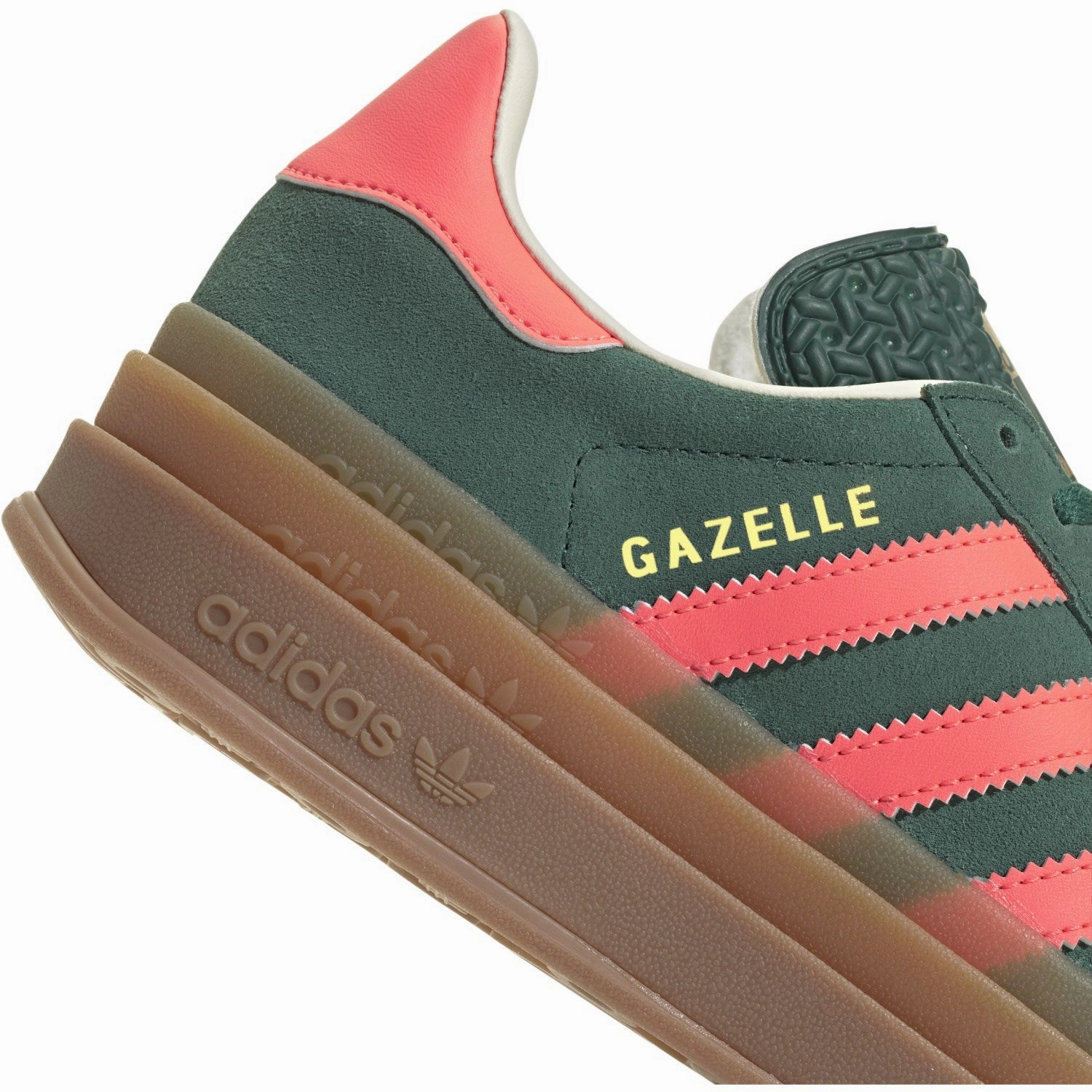 Trendy shoes adidas Originals Collegiate Green/Signal Coral/Cream White Gazelle Bold J Sneakers