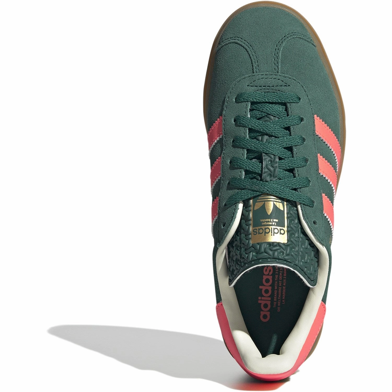 Trendy shoes adidas Originals Collegiate Green/Signal Coral/Cream White Gazelle Bold J Sneakers
