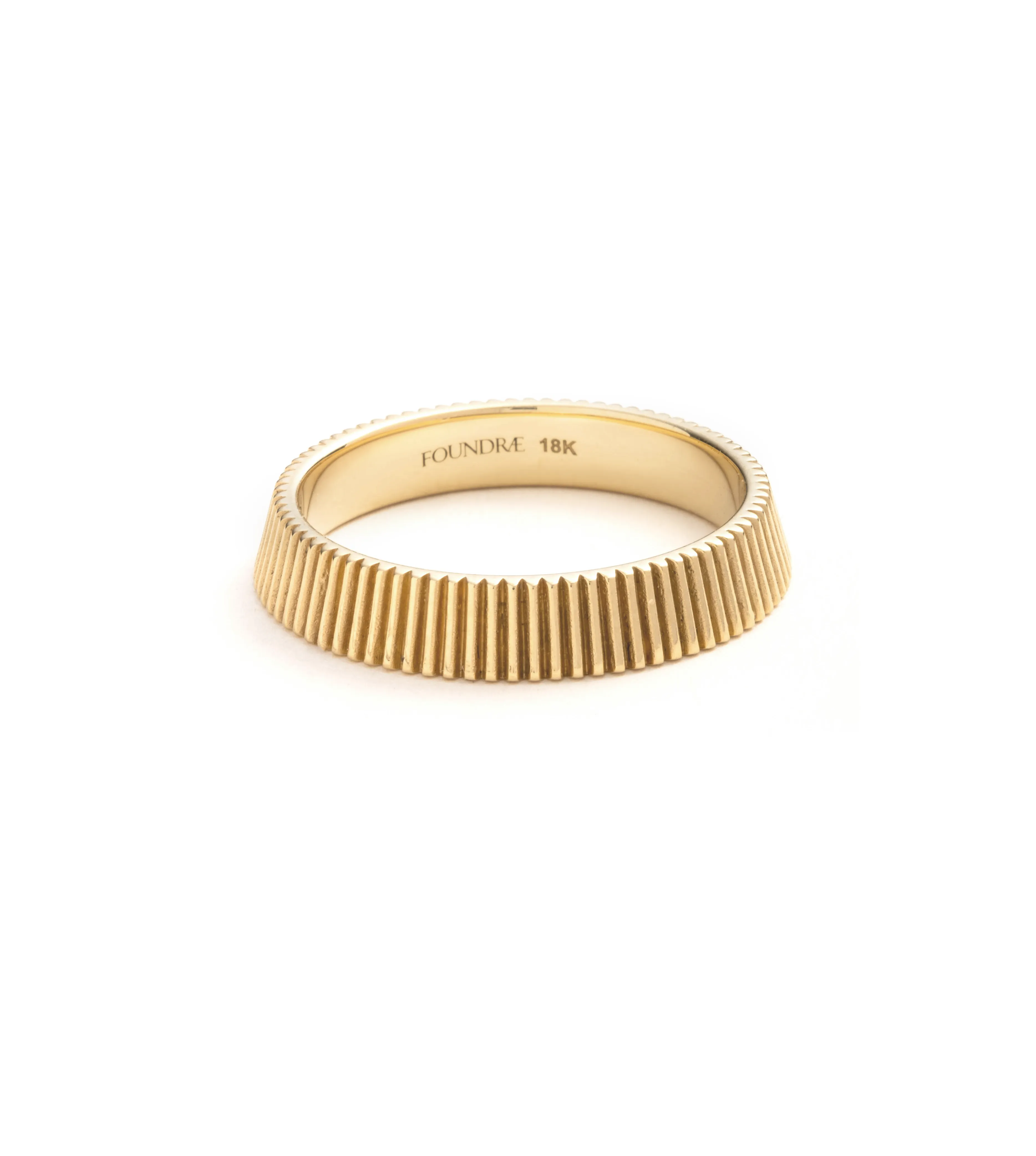 True Love Radiating Bookend Band : in Yellow Gold