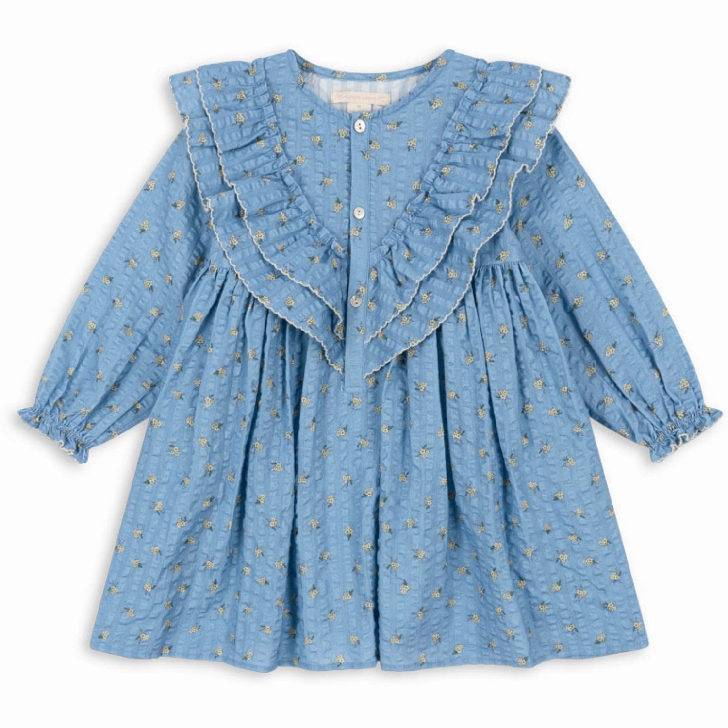 Tulle Konges Sljd Carlie Blue Kim Frill Dress Gots Patch