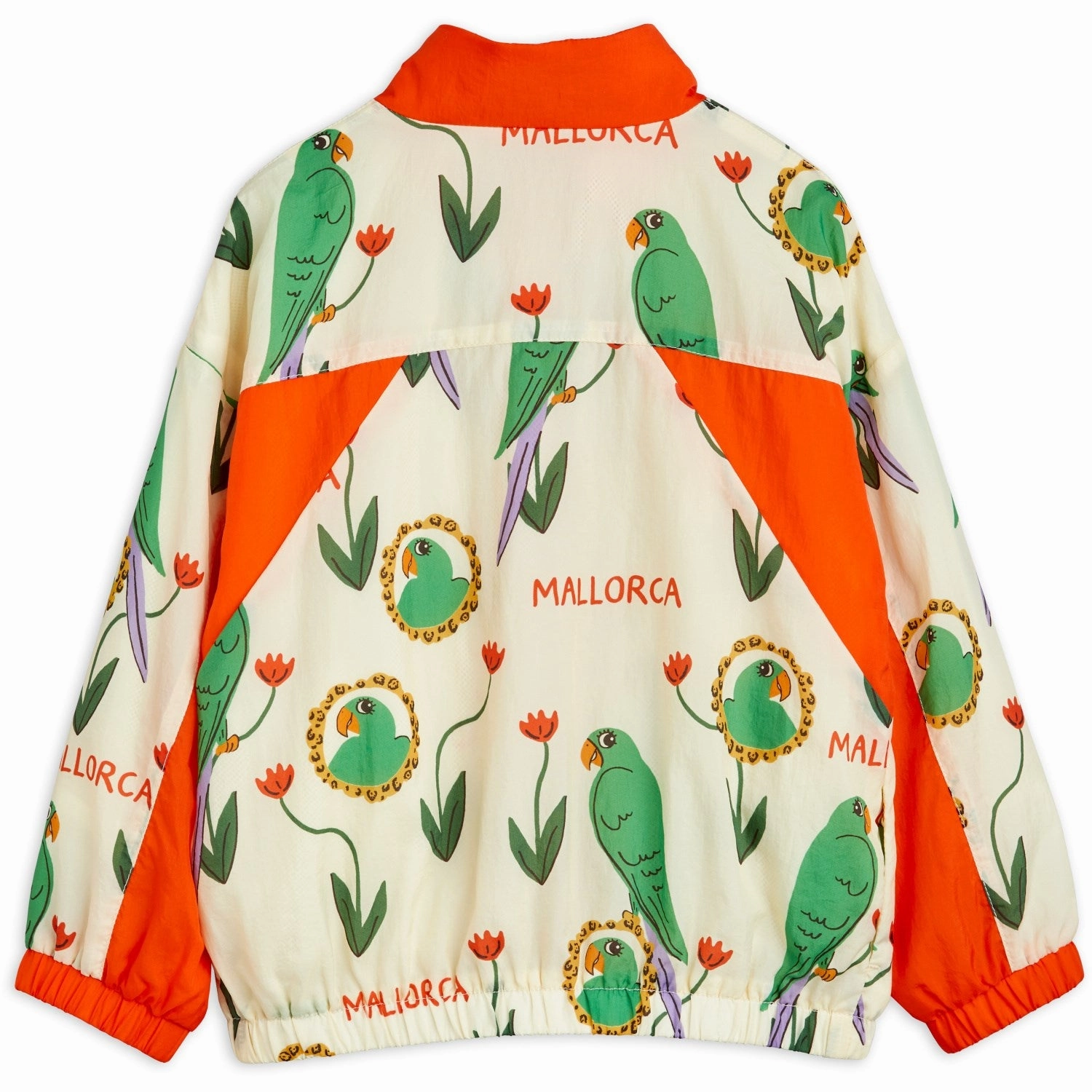 Tulle Mini Rodini Multi Parrots AOP Nylon Tracksuit Jacket