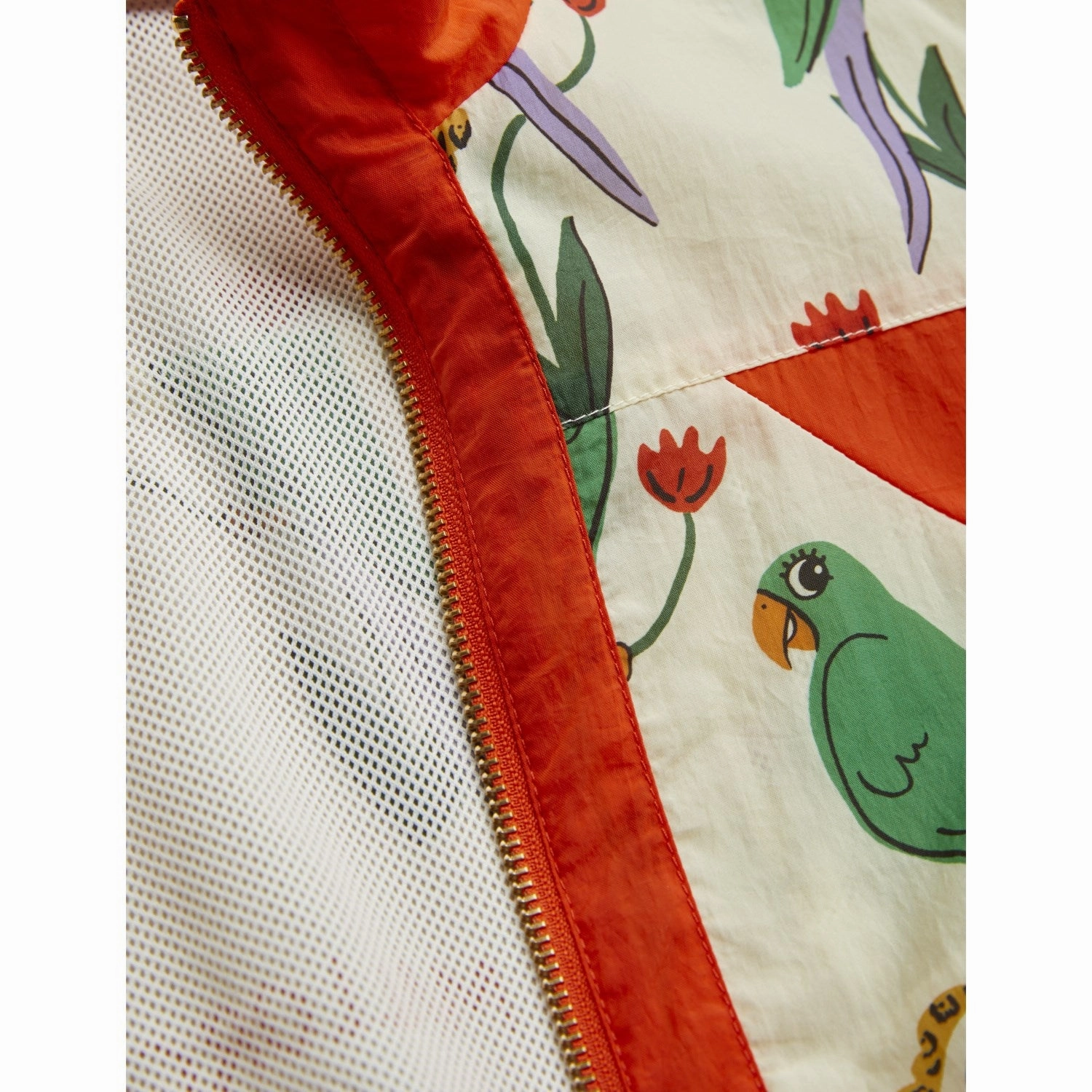 Tulle Mini Rodini Multi Parrots AOP Nylon Tracksuit Jacket