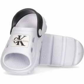 Unique Calvin Klein Comfy Sandal White/Black Iconic