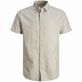 Unique Jack & Jones Junior Crockery Linen Blend Shirt Prestige