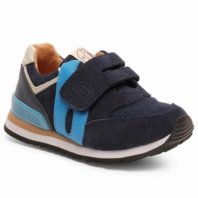 Unisex shoes Bisgaard Winston S Velcro Shoe Navy Outdoor shoes