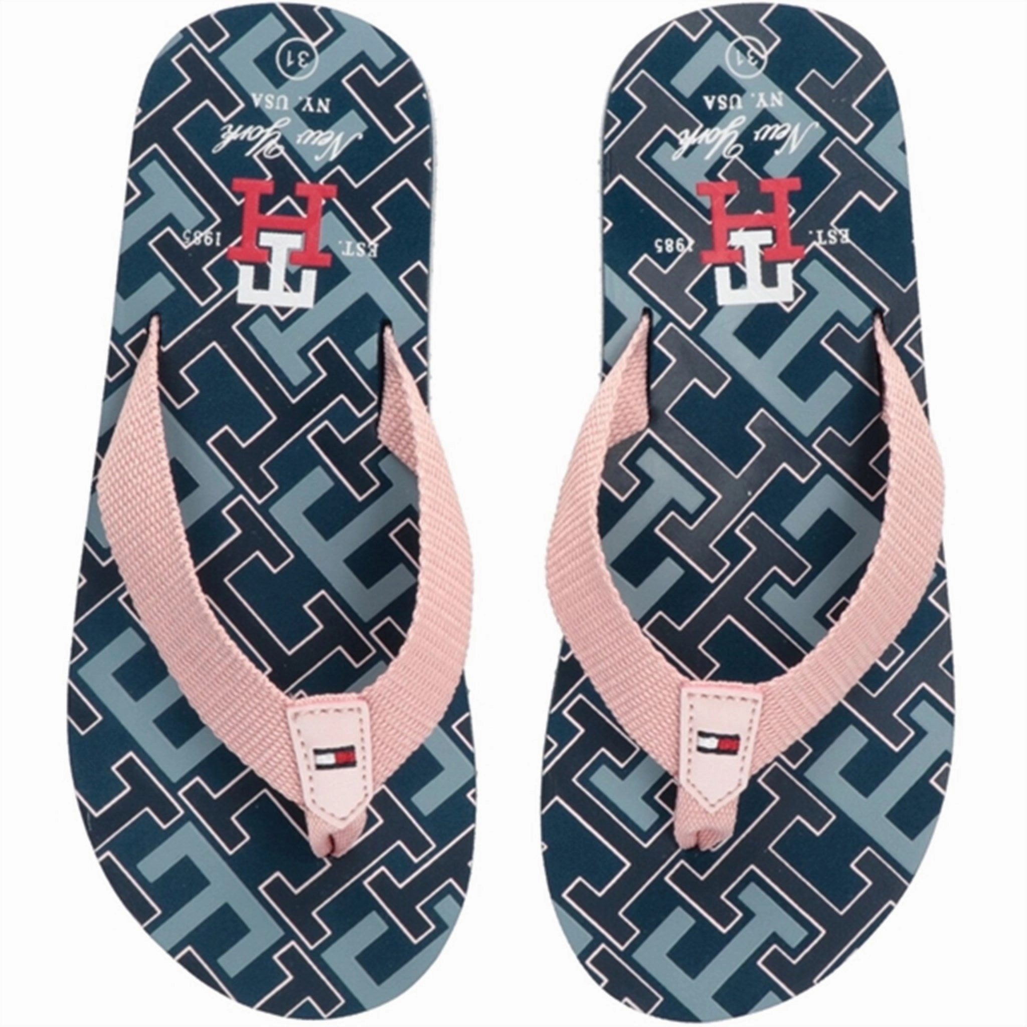 Unisex shoes Tommy Hilfiger Logo Flip Flop Blue/Pink