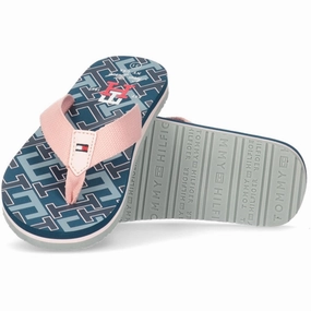 Unisex shoes Tommy Hilfiger Logo Flip Flop Blue/Pink Water shoes