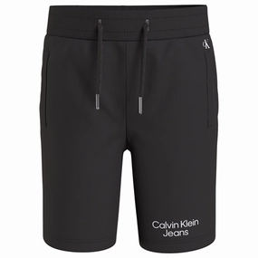 Upscale Calvin Klein Stack Logo Jogger Shorts Ck Black Trend