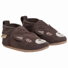 Upscale En Fant Chocolate Brown Leather Booties w. Animal motif Heritage