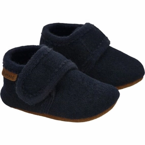 Valuable En Fant Baby Wool Slippers Navy Masterpiece