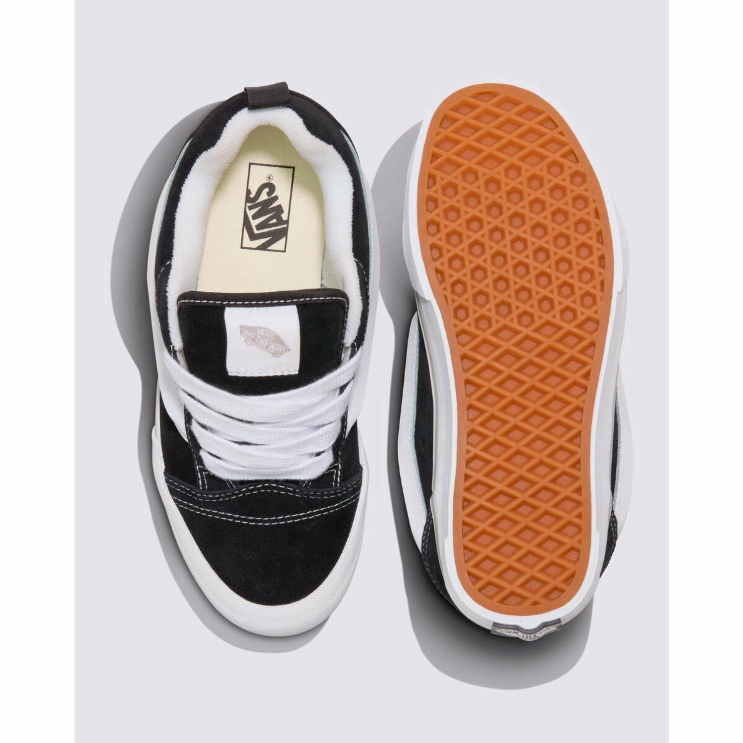 VANS Black/White Knu Skool Suede shoes