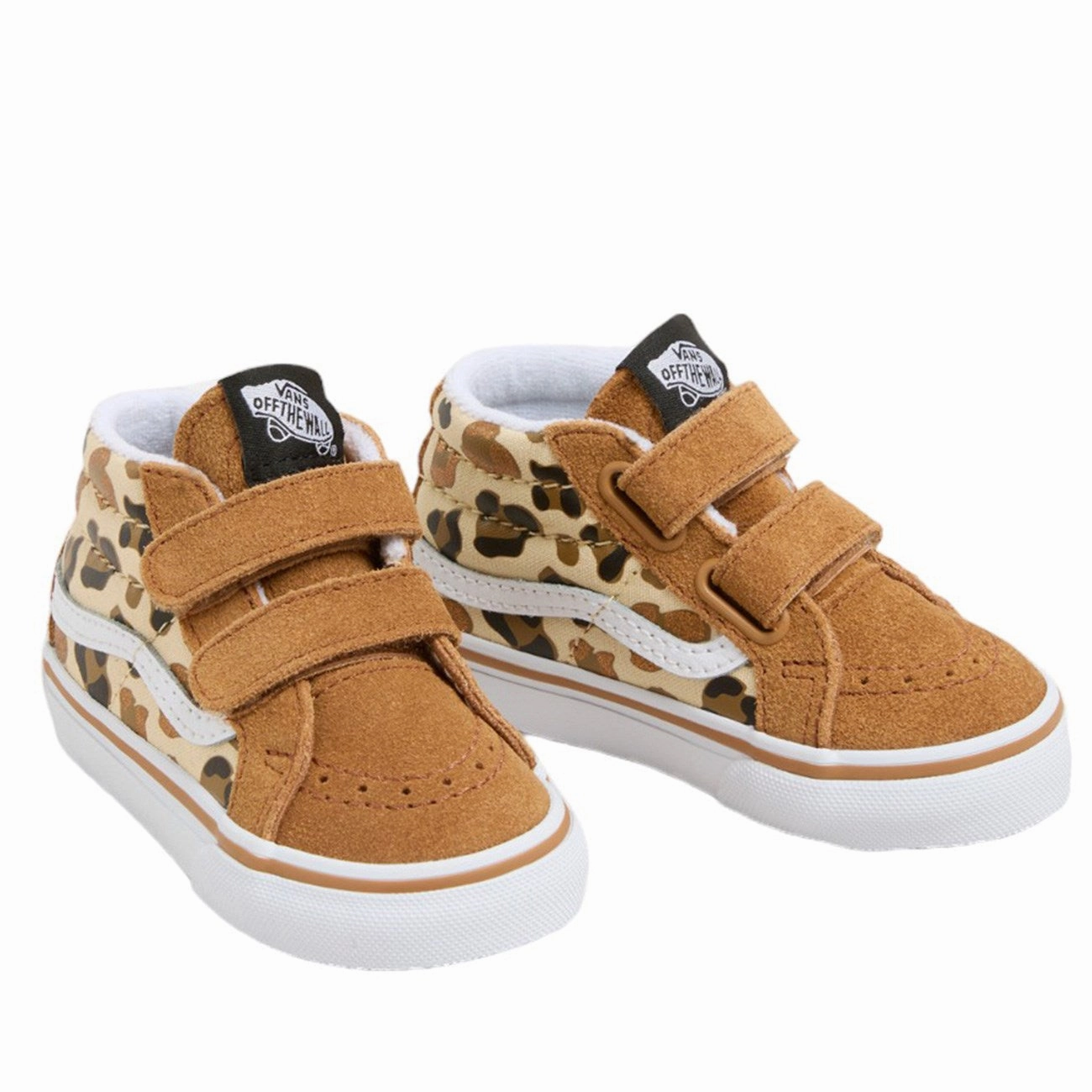 VANS Leopard Glitter BROWN/TRUE WHITE SK8-Mid Reissue V Water shoes Bowling shoes