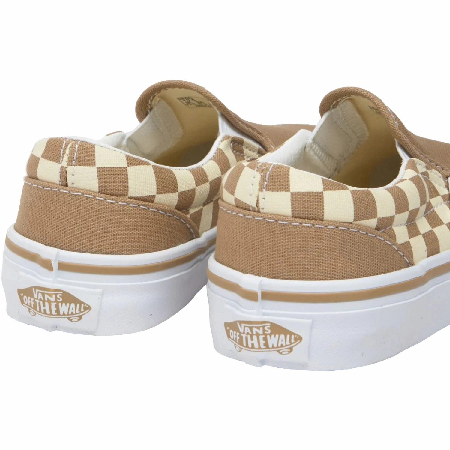 VANS Neutral Checkerboard BROWN/WHITE Classic Slip-On Neutral Checkerboard Safety shoes