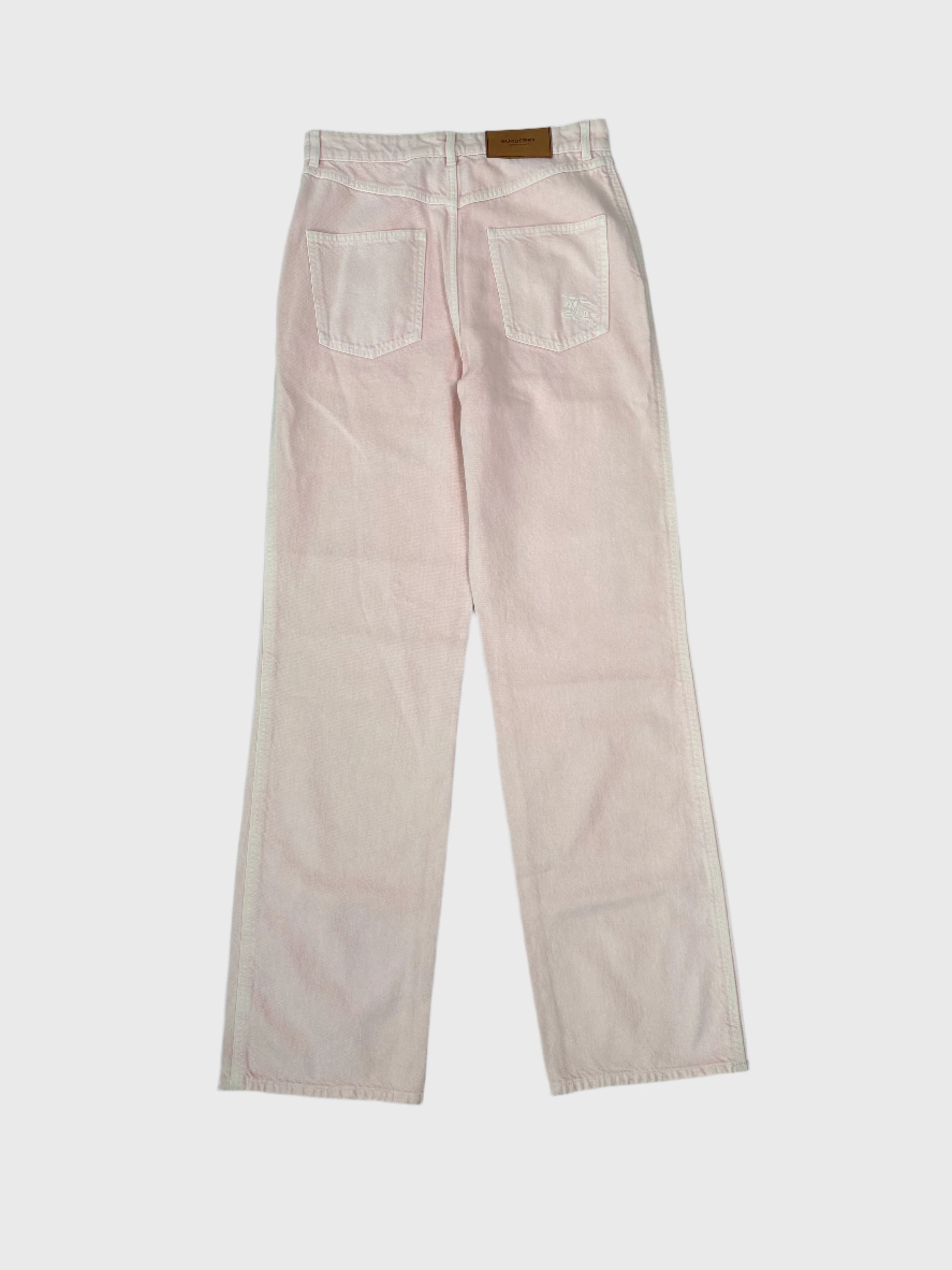 vans new arrivals Pantaloni Rosa Chiaro In Denim Effetto Delav new movie releases this week