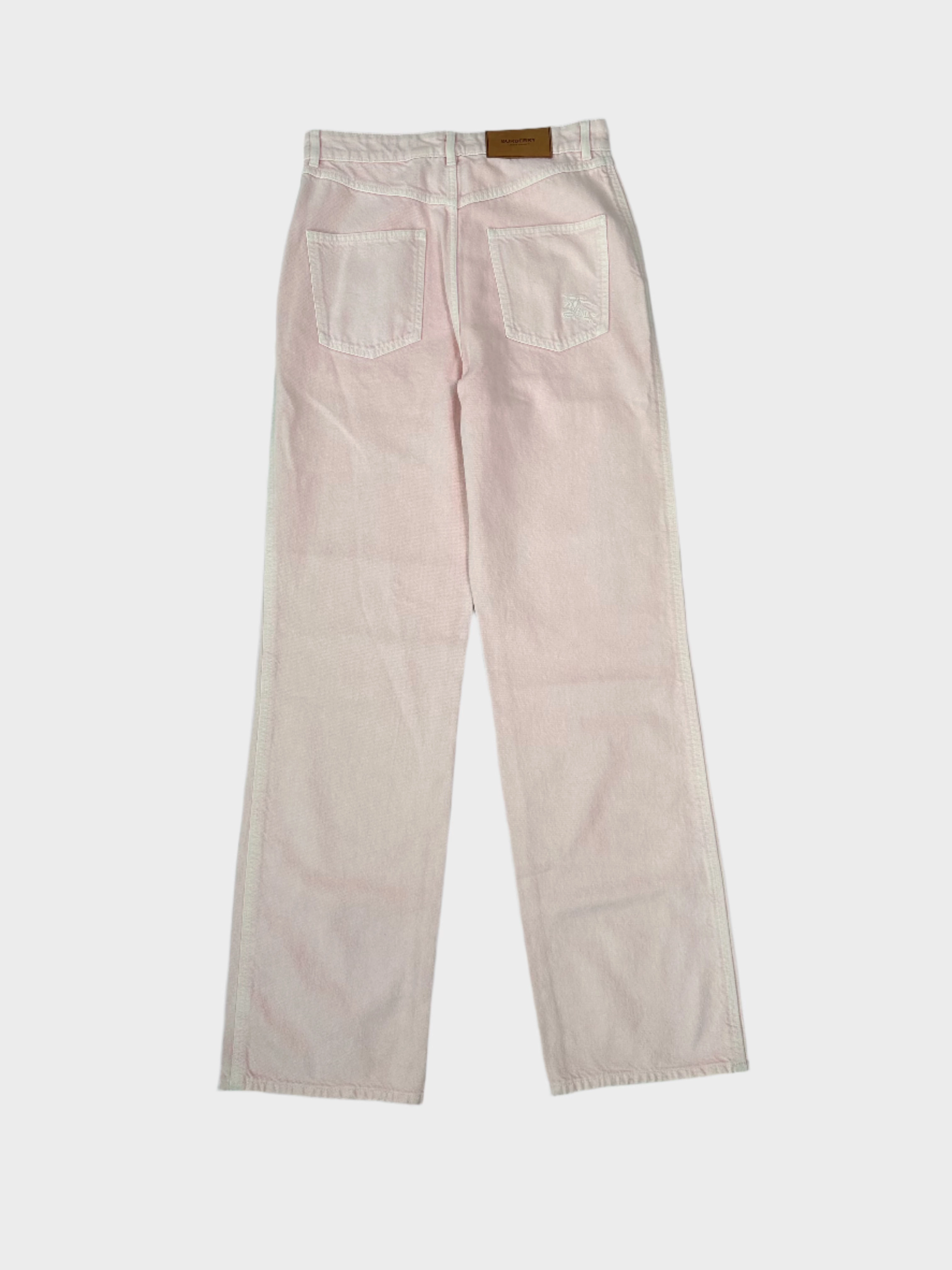 vans new arrivals Pantaloni Rosa Chiaro In Denim Effetto Delav new movie releases this week