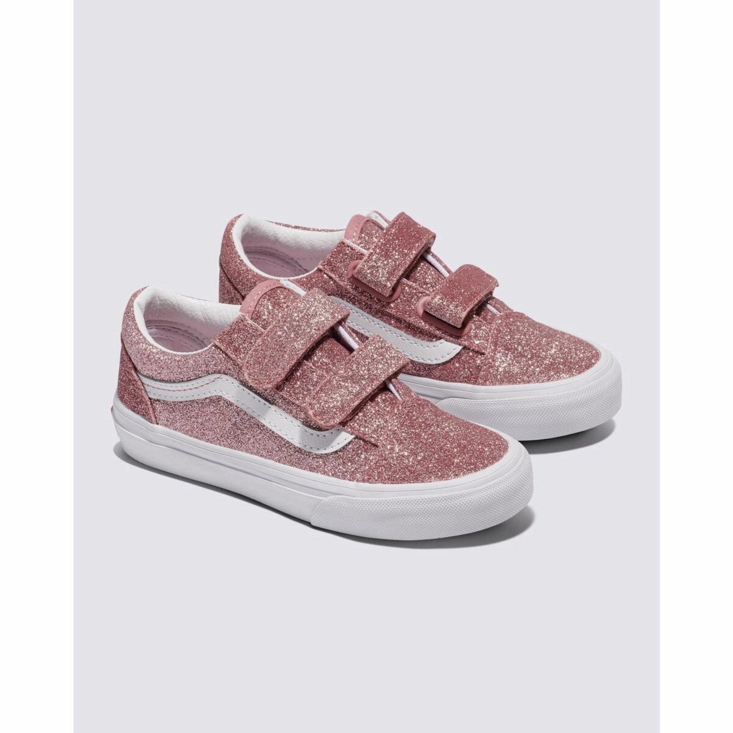 VANS Rose Gold Old Skool V Glitter Bowling shoes
