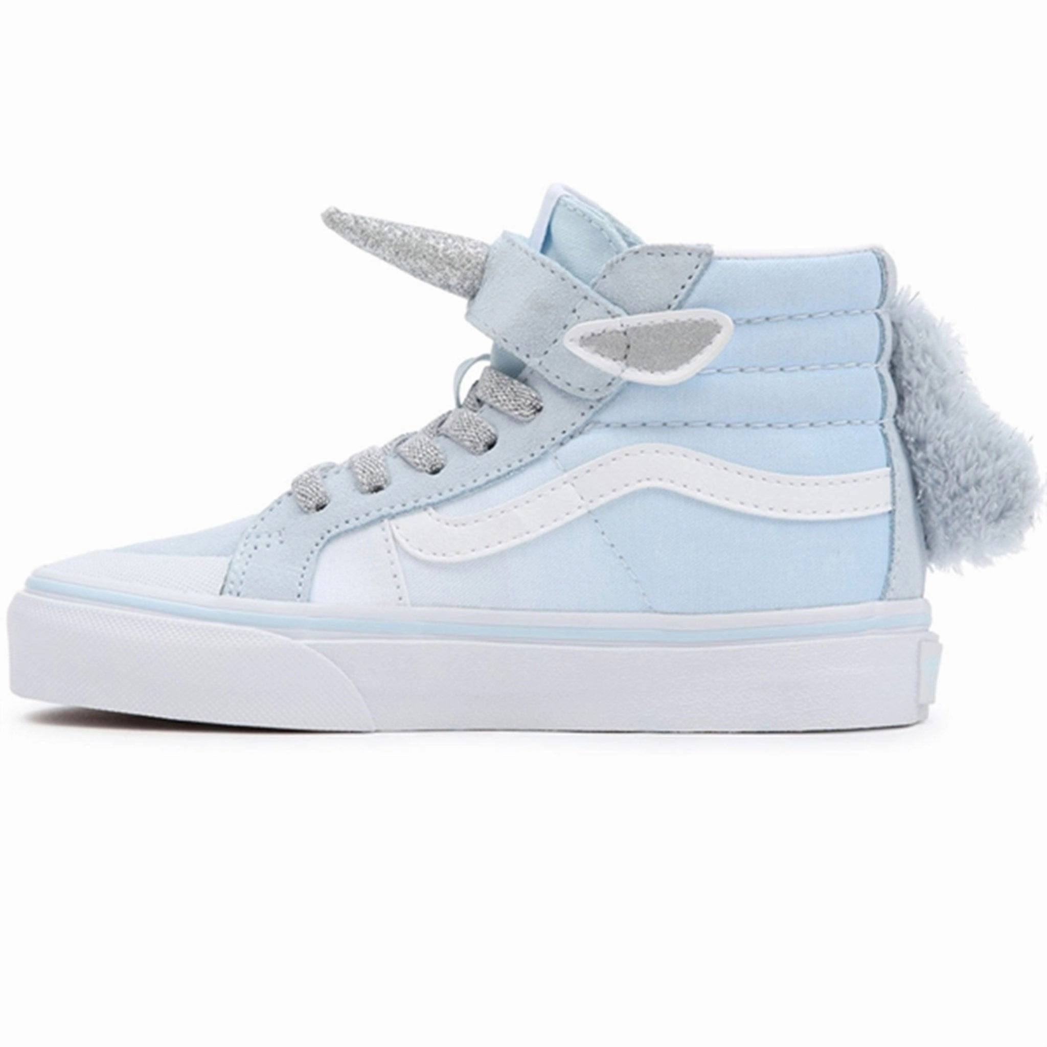 VANS SK8 Hi Unicorn Delicate Blue Silver Shoes Metallic shoes