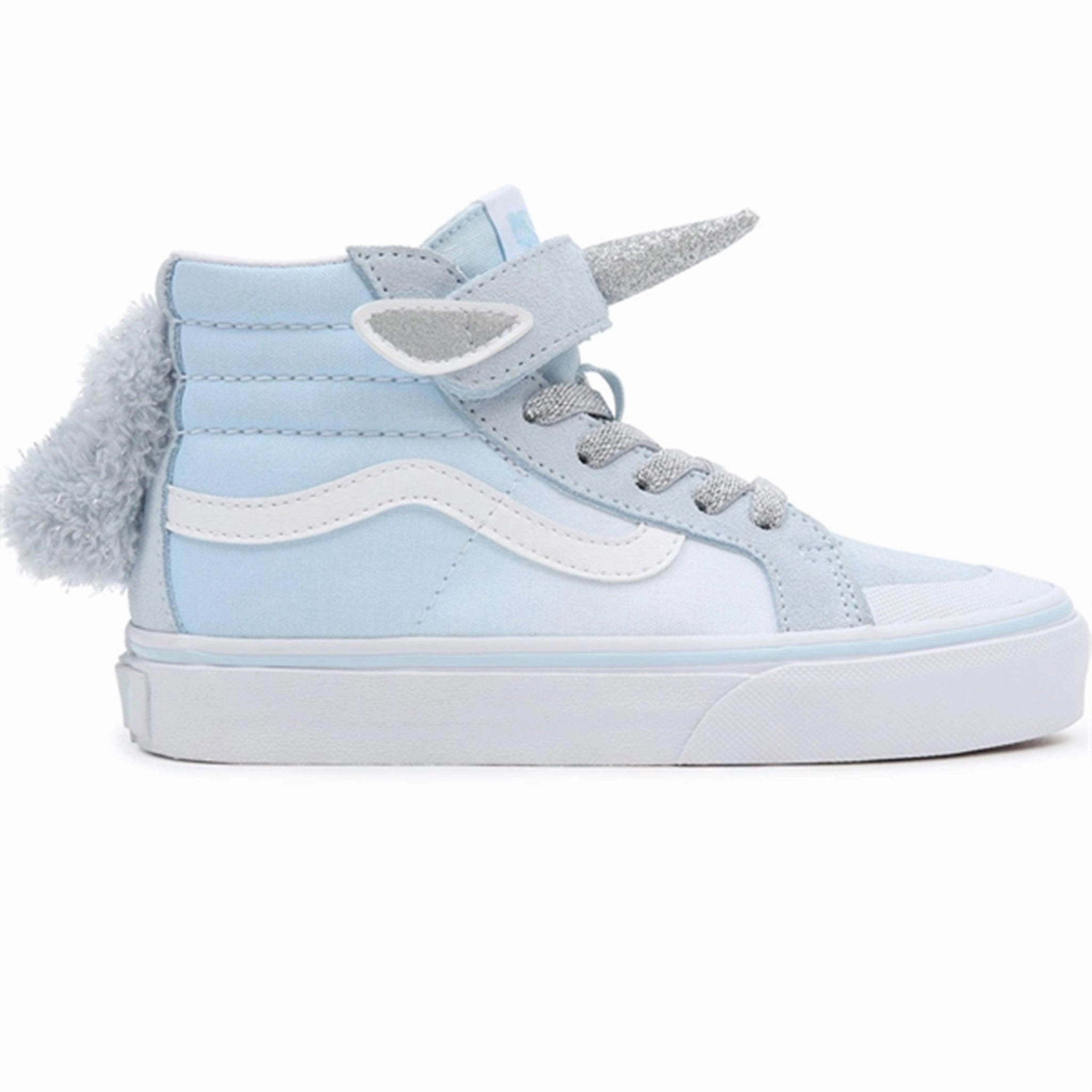 VANS SK8 Hi Unicorn Delicate Blue Silver Shoes Metallic shoes