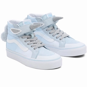 VANS SK8 Hi Unicorn Delicate Blue Silver Shoes Metallic shoes Office shoes