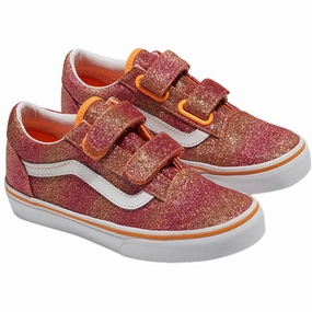 VANS Sunrise Glitter Multi/True White UY Old Skool V Sneakers Trainers Autumn shoes