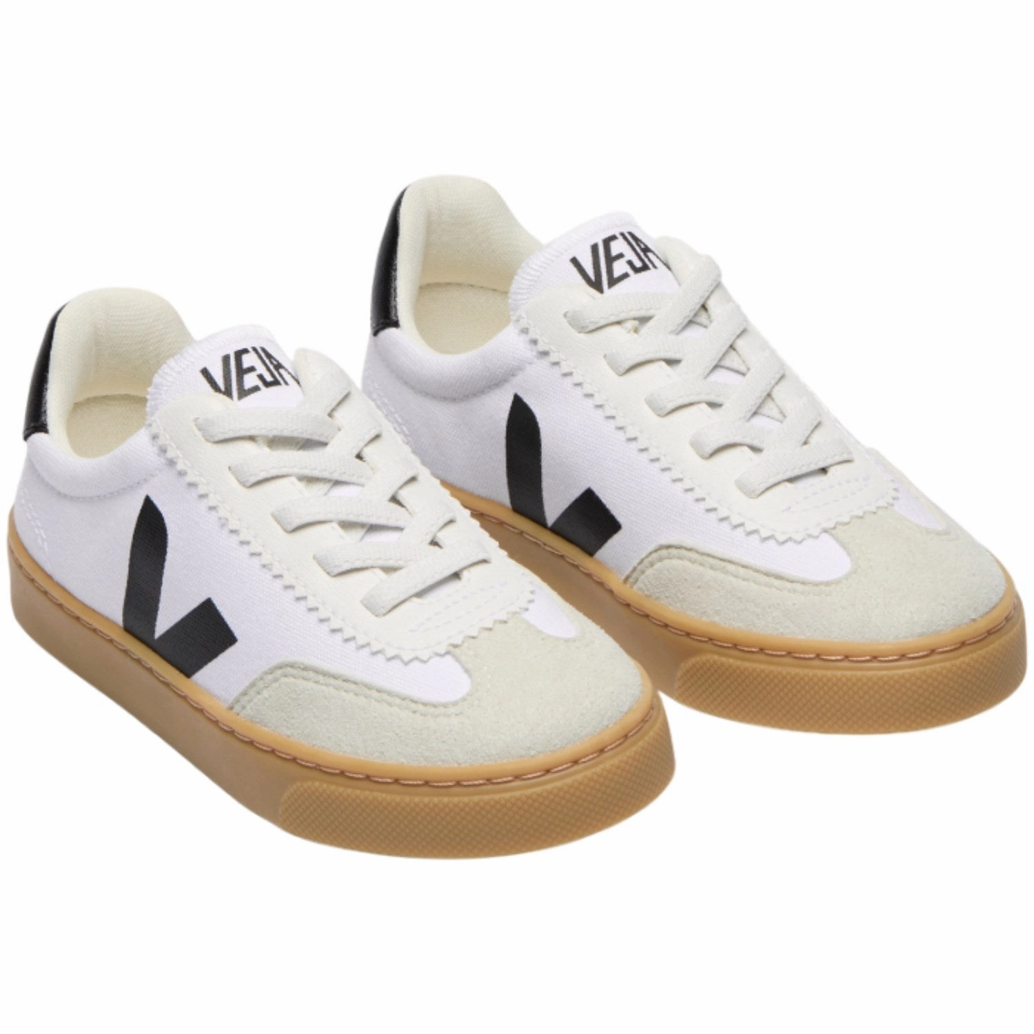 Veja White Black Small Volley Sneakers Custom shoes Oxfords