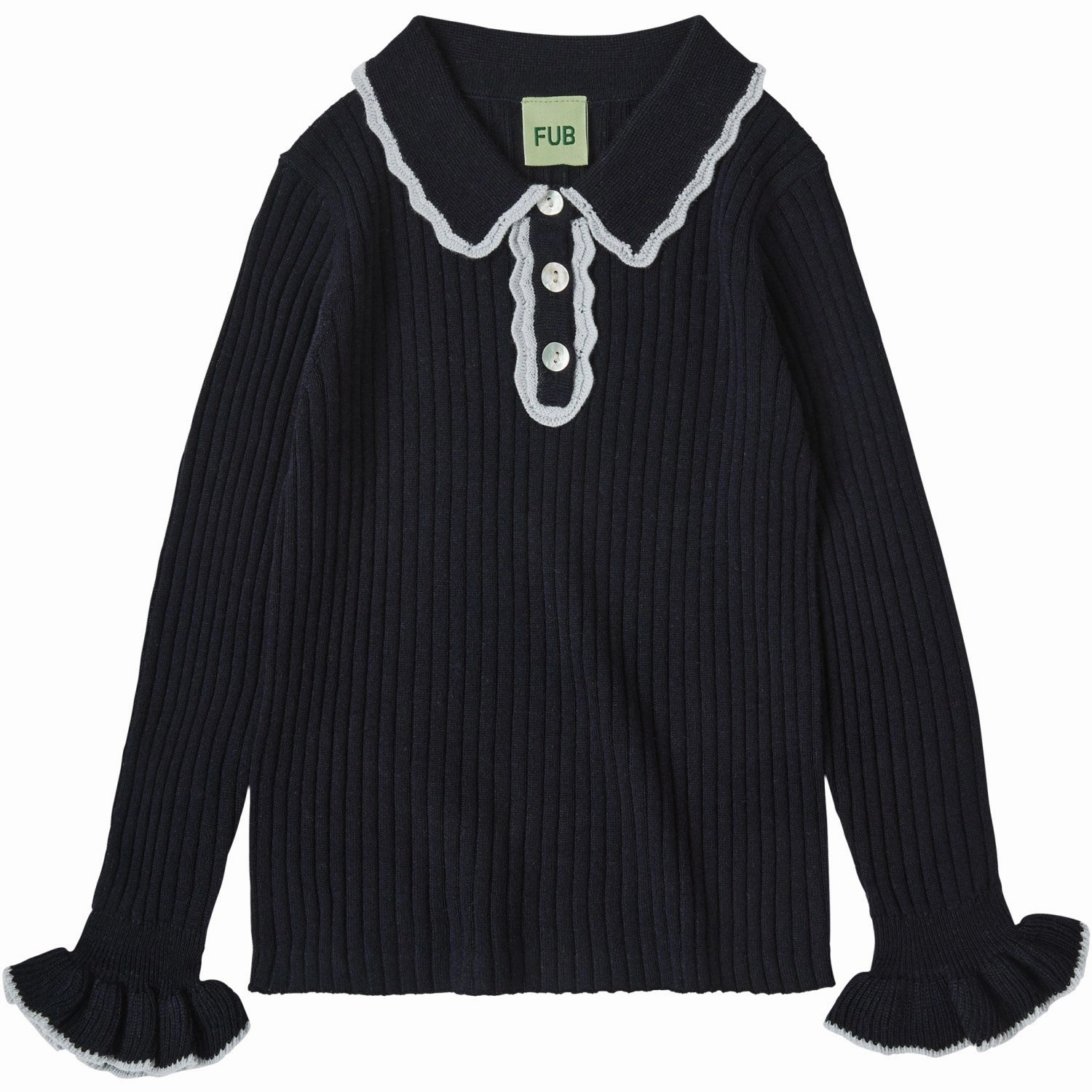 Versatile FUB Dark Navy Rib Polo Soft