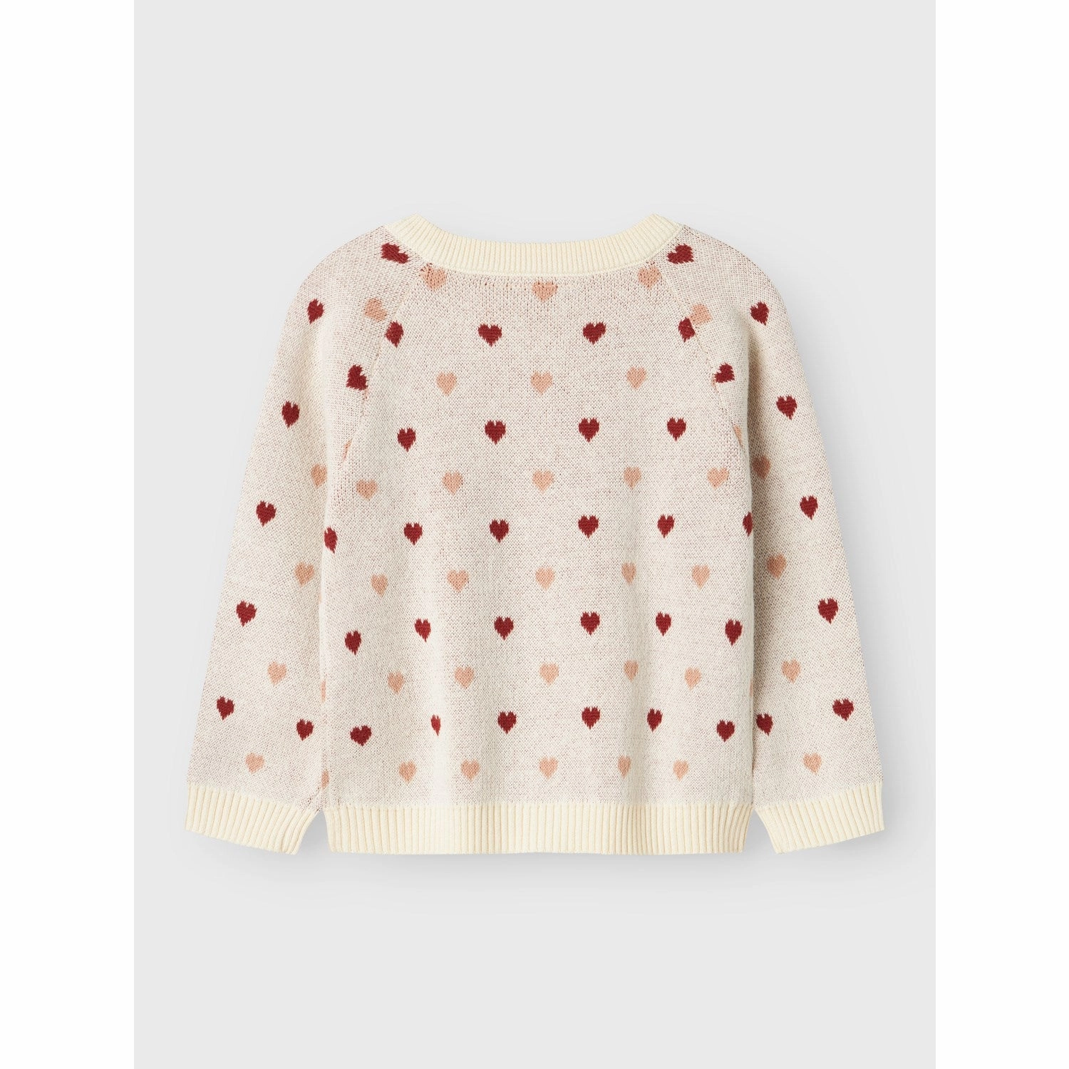 Versatile Lil'Atelier Turtledove Saran Knit Cardigan Heart