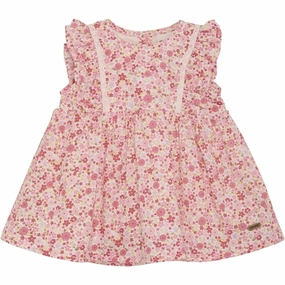 Versatile Minymo Pink Dogwood Dress AOP w. Lining Soft