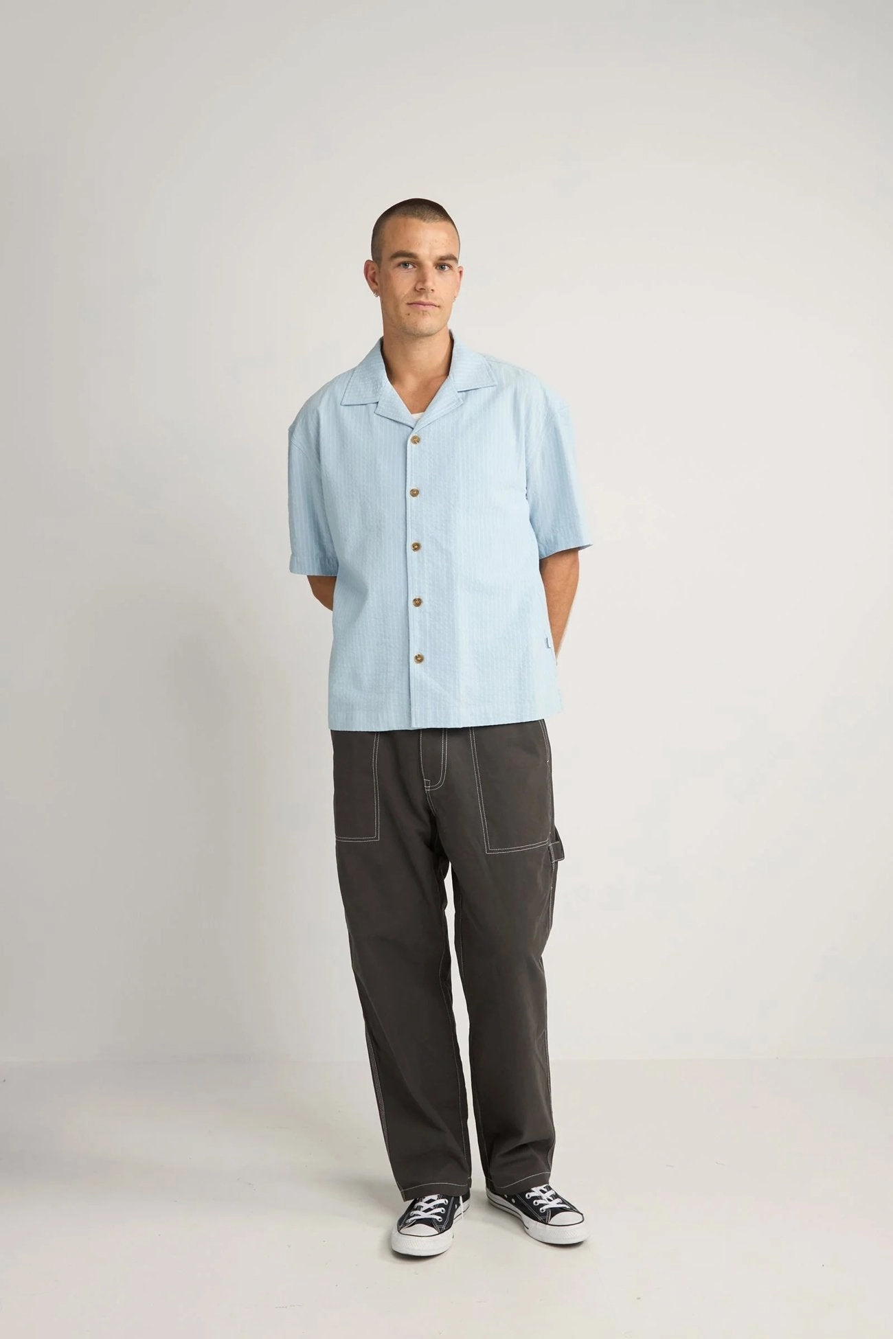 vilebrequin sale Relaxed Check Short Sleeve Shirt Blue