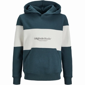 Vintage Jack & Jones Junior Magical Forest Lakewood Colorblock Sweat Hoodie Iconic