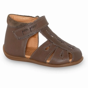 Water shoes Pom Pom Sandal Drops Velcro Latte Collectible shoes