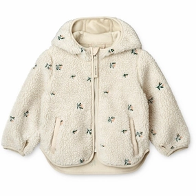 Waterproof Liewood Mara Pile Jacket Peach Sandy Embroidery Breathable