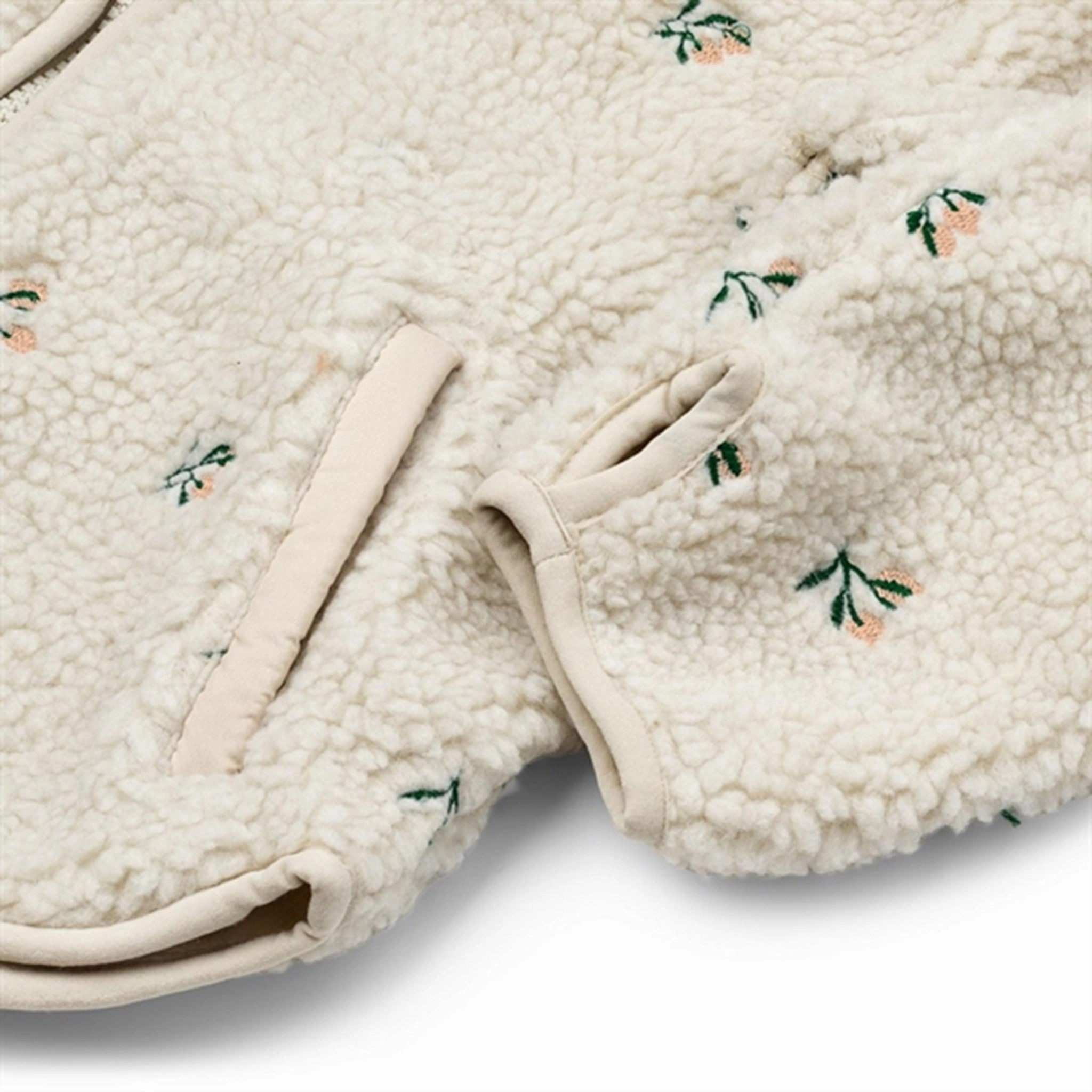 Waterproof Liewood Mara Pile Jacket Peach Sandy Embroidery